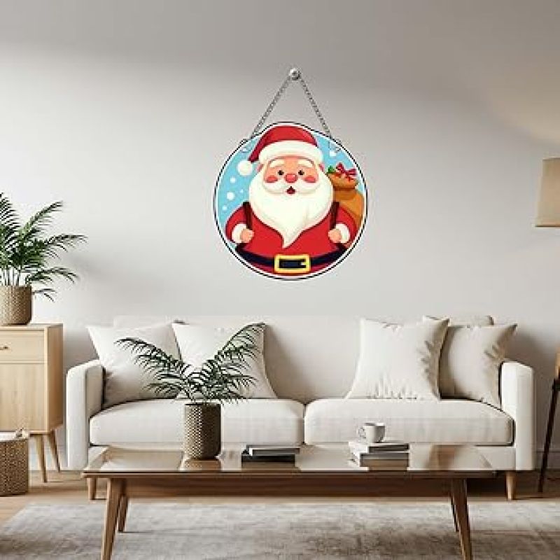 Santa Claus Wall Hanging for Home Living Room Party Church Decoration Xmas Wall Decor Items Merry Christmas Wall Décor Christmas Home Decoration