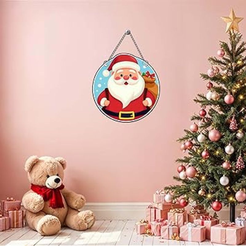 Santa Claus Wall Hanging for Home Living Room Party Church Decoration Xmas Wall Decor Items Merry Christmas Wall Décor Christmas Home Decoration