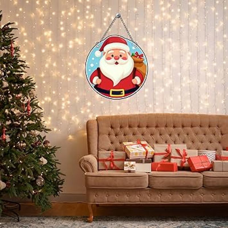 Santa Claus Wall Hanging for Home Living Room Party Church Decoration Xmas Wall Decor Items Merry Christmas Wall Décor Christmas Home Decoration