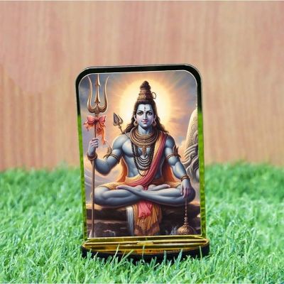 God Idol Car Dashboard Home Decor Items for Living Room, Office Desk Pooja Temple Room Decoration (Lord Shiva)