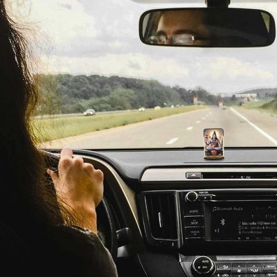God Idol Car Dashboard Home Decor Items for Living Room, Office Desk Pooja Temple Room Decoration (Lord Shiva)