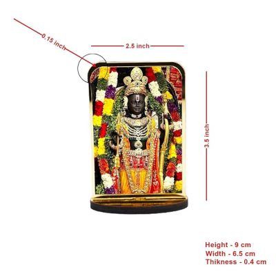 God Idol Car Dashboard Home Decor Items for Living Room, Office Desk Pooja Temple Room Decoration (Ram Lalla)