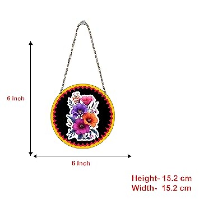 Flower Design Wooden Wall Hanging For Home Decoration Room Decor Items For Bedroom Decorative Items For Home Interior Decoration Items