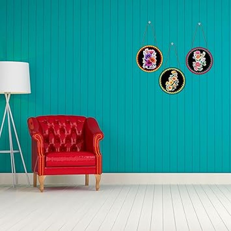 Flower Design Wooden Wall Hanging For Home Decoration Room Decor Items For Bedroom Decorative Items For Home Interior Decoration Items