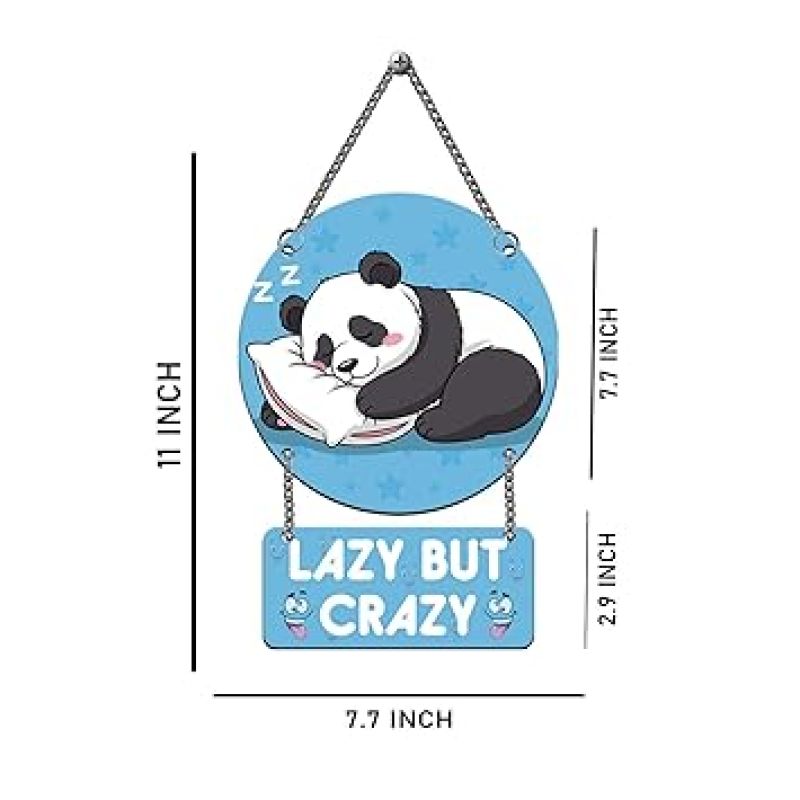 Cute Panda Lazy But Crazy Funny Wall Hanging For Living Room Bedroom Kids Room Decor Modern Decoration Artworks Hanging Wall Art Decor
