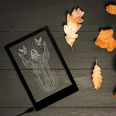 3D Illusion Jesus Christ Photo Frame with Warm White Light Gift for Christian Friend Christmas Home Decor Light Religious Decor LED Night Lamp