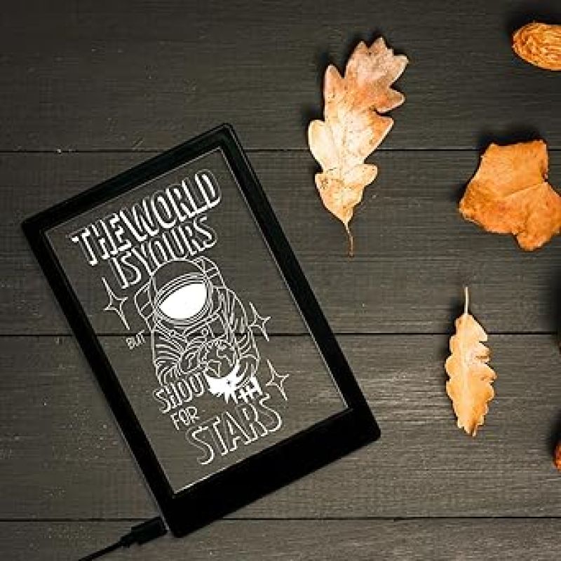 3D Illusion Space Astronaut Night Lamp with Warm White Light Children's Room Decor Table Light for Kids Room, Bedroom & Home Decor Space Theme Bedside Lamp