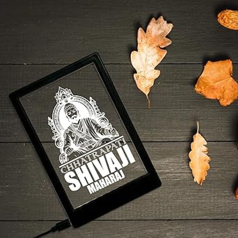 3D Illusion Chhatrapati Shivaji Night Lamp with Warm White Light Home Decoration Light for Bedroom, Living Room Decorative Table Showpiece