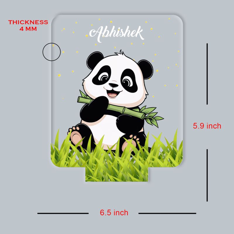 Personalized Cute Panda LED Night Lamp Custom with Name Deal Gift for Boys, Girls, Toddlers, and Nursery Kids Bedroom Bedside Table Lamp Multicolored Light