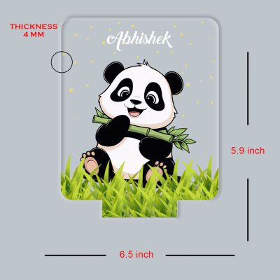 Personalized Cute Panda LED Night Lamp Custom with Name Deal Gift for Boys, Girls, Toddlers, and Nursery Kids Bedroom Bedside Table Lamp Multicolored Light