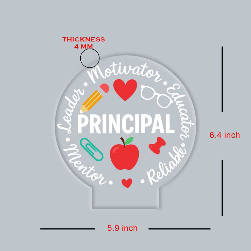 Principal LED Desk Table Lamp with Warm White Light Principal Appreciation Gift Principal Office Decor Light | School Principal Gift