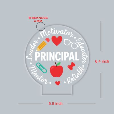 Principal LED Desk Table Lamp with Warm White Light Principal Appreciation Gift Principal Office Decor Light | School Principal Gift