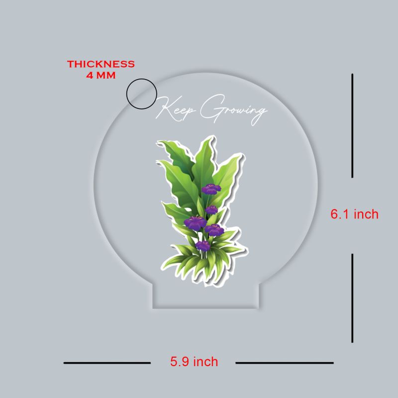 Inspirational Quote LED Night Lamp with Warm White Light Flower Design Theme Decorative Acrylic Light Motivational Study Table Lamp (Dreams Don't Expire But Opportunities Do)