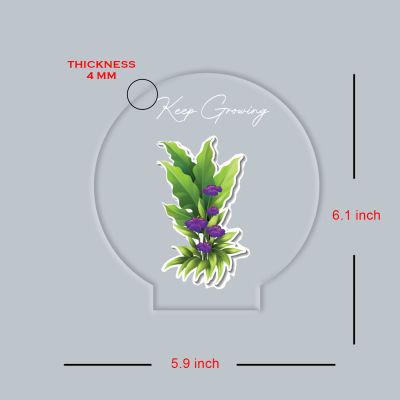 Inspirational Quote LED Night Lamp with Warm White Light Flower Design Theme Decorative Acrylic Light Motivational Study Table Lamp (Dreams Don't Expire But Opportunities Do)