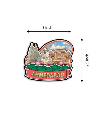 Ahmedabad Fridge Magnet Gift for Travels   Indian States Theme Fridge Magnet for Refrigerator Door, Kitchen & Home Decor Decorative Souvenir Magnet for Fridge