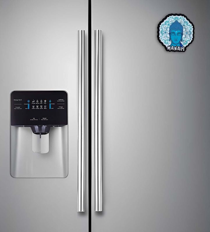 Buddha Manali Fridge Magnet Wooden Indian States Theme Fridge Magnet for Refrigerator Door, Kitchen & Home Decor   Decorative Souvenir Magnet for Fridge