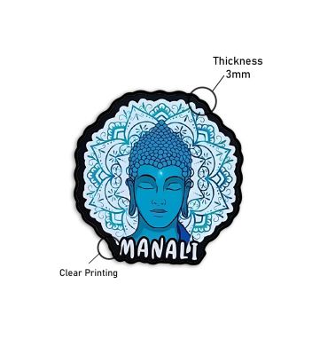 Buddha Manali Fridge Magnet Wooden Indian States Theme Fridge Magnet for Refrigerator Door, Kitchen & Home Decor   Decorative Souvenir Magnet for Fridge