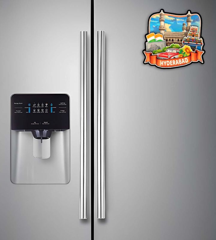 Hyderabad Fridge Magnet Wooden Indian States Theme Fridge Magnet for Refrigerator Door, Kitchen  Decorative Souvenir Magnet for Fridge