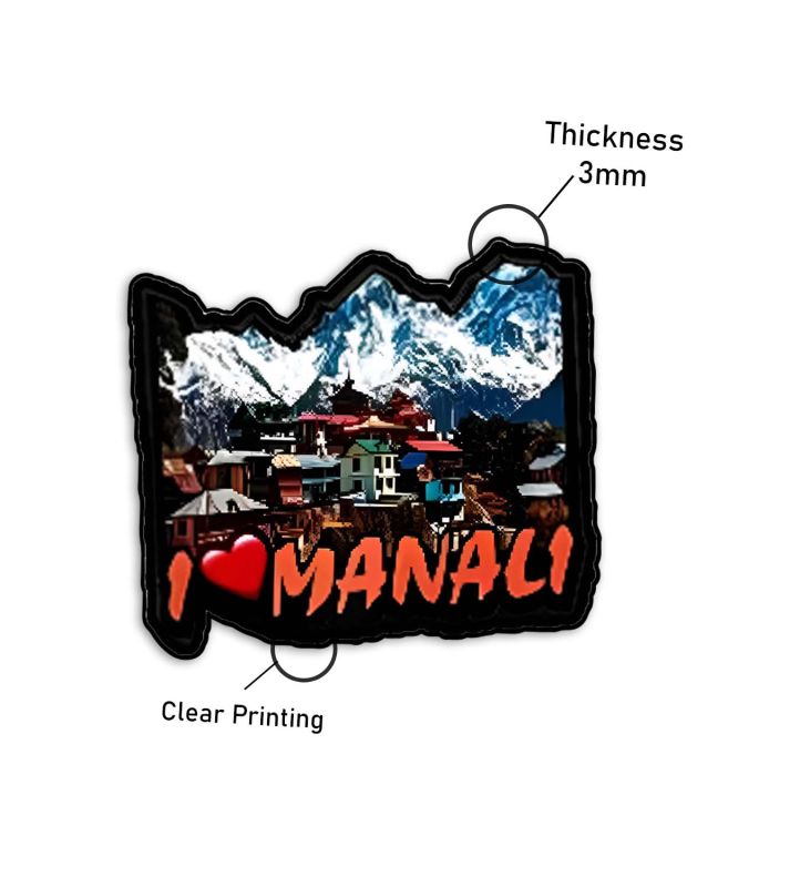 I Love Manali 2 Fridge Magnet for Refrigerator Door, Kitchen & Home Decor  Gift for Travels   Decorative Souvenir Magnet for Fridge