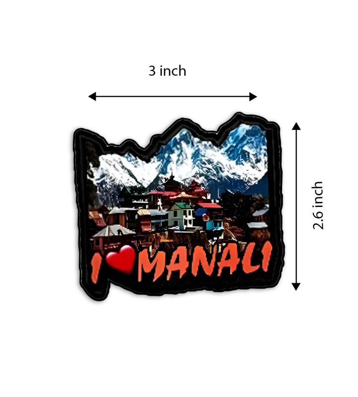 I Love Manali 2 Fridge Magnet for Refrigerator Door, Kitchen & Home Decor  Gift for Travels   Decorative Souvenir Magnet for Fridge