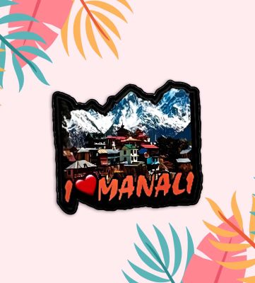 I Love Manali 2 Fridge Magnet for Refrigerator Door, Kitchen & Home Decor  Gift for Travels   Decorative Souvenir Magnet for Fridge