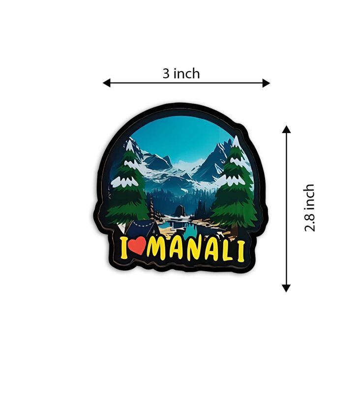 I Love Manali Magnet Fridge Magnet for Refrigerator Door, Kitchen & Home Decor  Gift for Travels  Decorative  Souvenir Magnet for Fridge