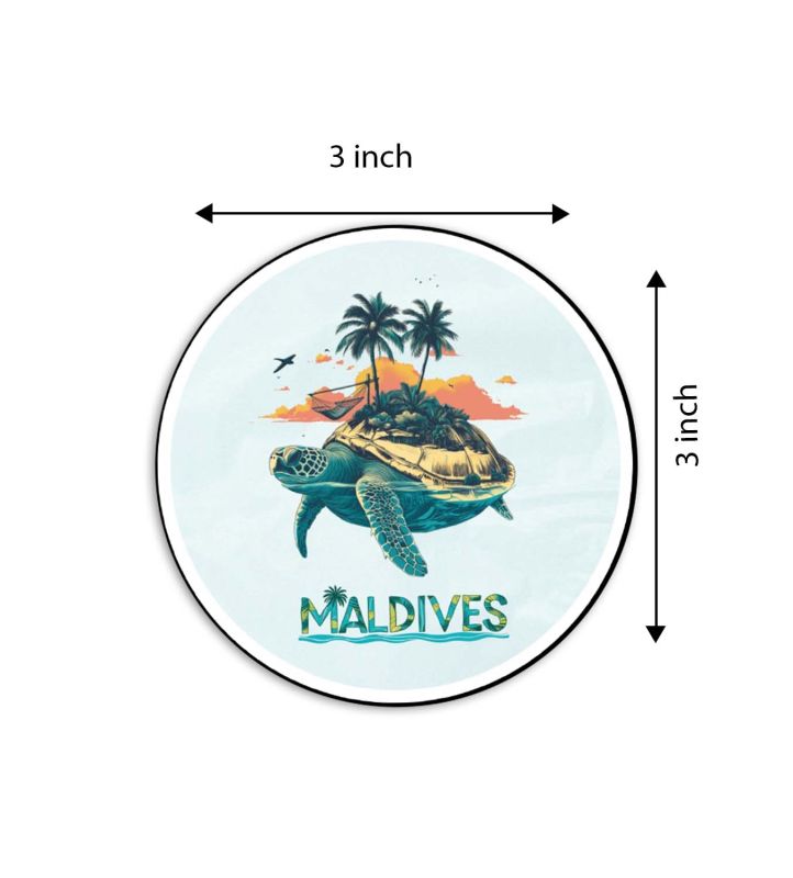 Maldives Fridge Magnet  Wooden Indian States Theme Fridge Magnet for Refrigerator Door, Kitchen & Home Decor  Gift for Travels   Decorative Souvenir Magnet for Fridge