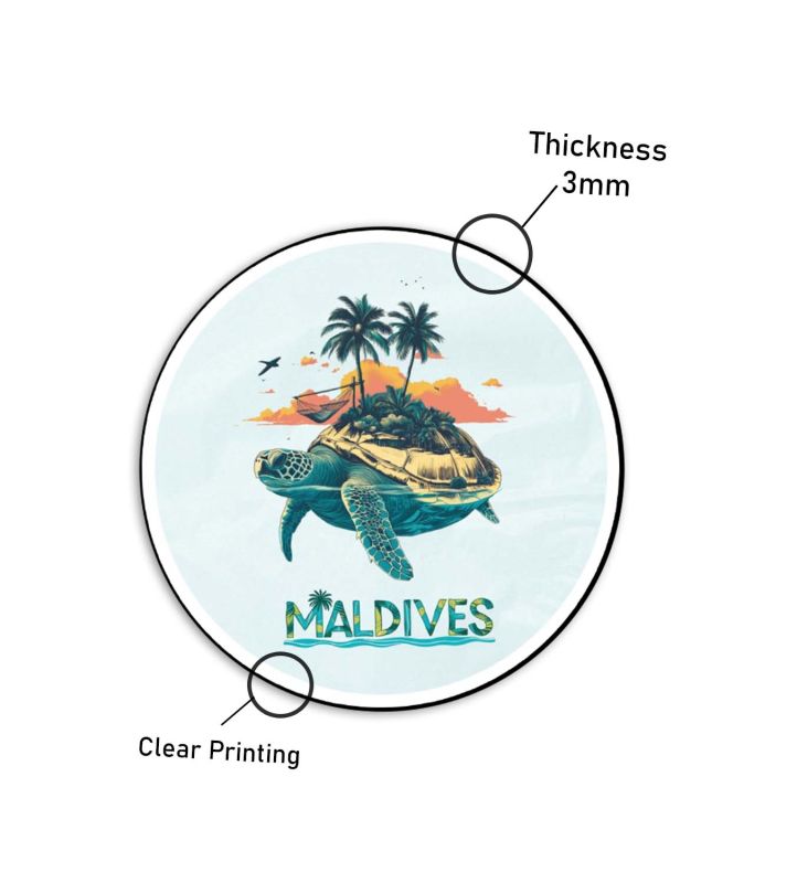 Maldives Fridge Magnet  Wooden Indian States Theme Fridge Magnet for Refrigerator Door, Kitchen & Home Decor  Gift for Travels   Decorative Souvenir Magnet for Fridge