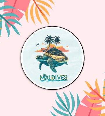 Maldives Fridge Magnet  Wooden Indian States Theme Fridge Magnet for Refrigerator Door, Kitchen & Home Decor  Gift for Travels   Decorative Souvenir Magnet for Fridge