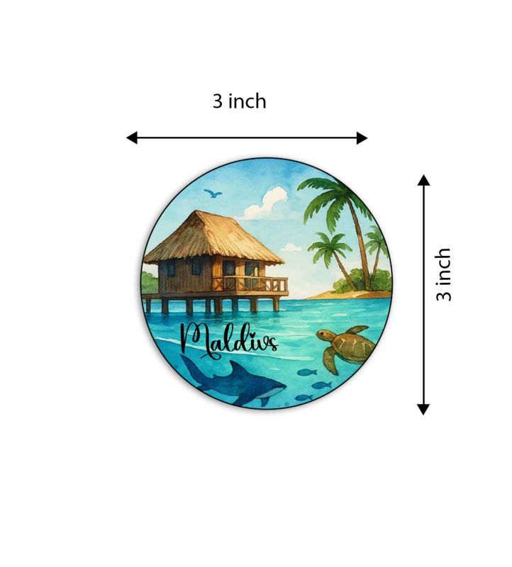 Maldives Magnet Fridge Magnet for Refrigerator Door, Kitchen & Home Decor Decorative Souvenir Magnet for Fridge