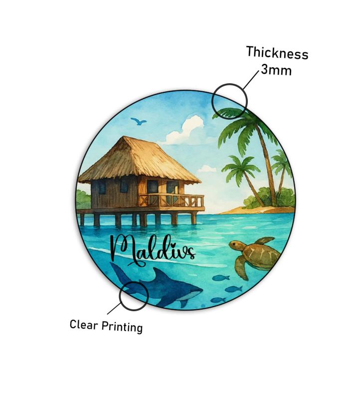 Maldives Magnet Fridge Magnet for Refrigerator Door, Kitchen & Home Decor Decorative Souvenir Magnet for Fridge