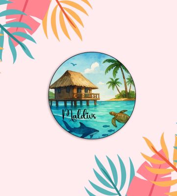 Maldives Magnet Fridge Magnet for Refrigerator Door, Kitchen & Home Decor Decorative Souvenir Magnet for Fridge