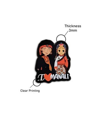 Manali Couple Indian States Theme Fridge Magnet for Refrigerator Door, Kitchen Gift for Travels  Decorative Souvenir Magnet for Fridge