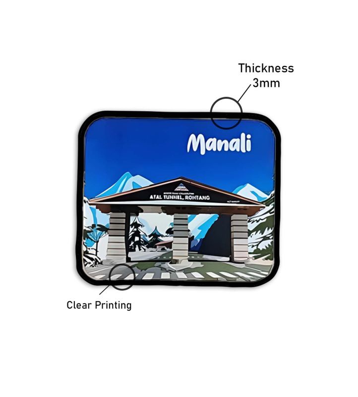 Manali Fridge Magnet Wooden Indian States Theme Fridge Magnet for Refrigerator Door, Kitchen Gift for Travels Decorative Souvenir Magnet for Fridge