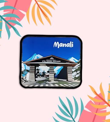 Manali Fridge Magnet Wooden Indian States Theme Fridge Magnet for Refrigerator Door, Kitchen Gift for Travels Decorative Souvenir Magnet for Fridge