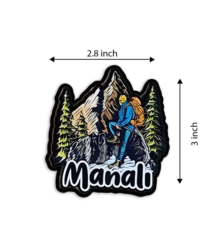 Manali Fridge Magnet Wooden Indian States Theme Fridge Magnet for Refrigerator Door, Kitchen Gift for Travels