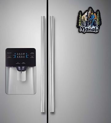 Manali Fridge Magnet Wooden Indian States Theme Fridge Magnet for Refrigerator Door, Kitchen Gift for Travels