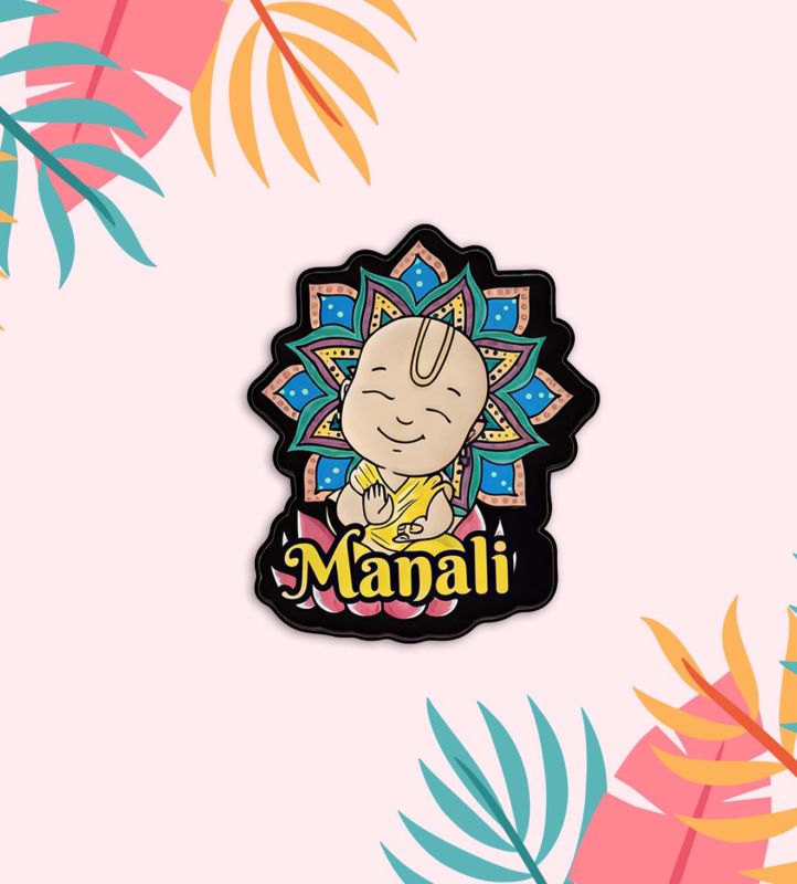 Manali Magnet  Wooden Indian States Theme Fridge Magnet for Refrigerator Door, Kitchen  & Home Decor  Gift for Travels  Decorative