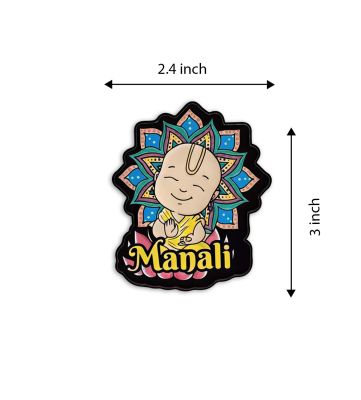 Manali Magnet  Wooden Indian States Theme Fridge Magnet for Refrigerator Door, Kitchen  & Home Decor  Gift for Travels  Decorative
