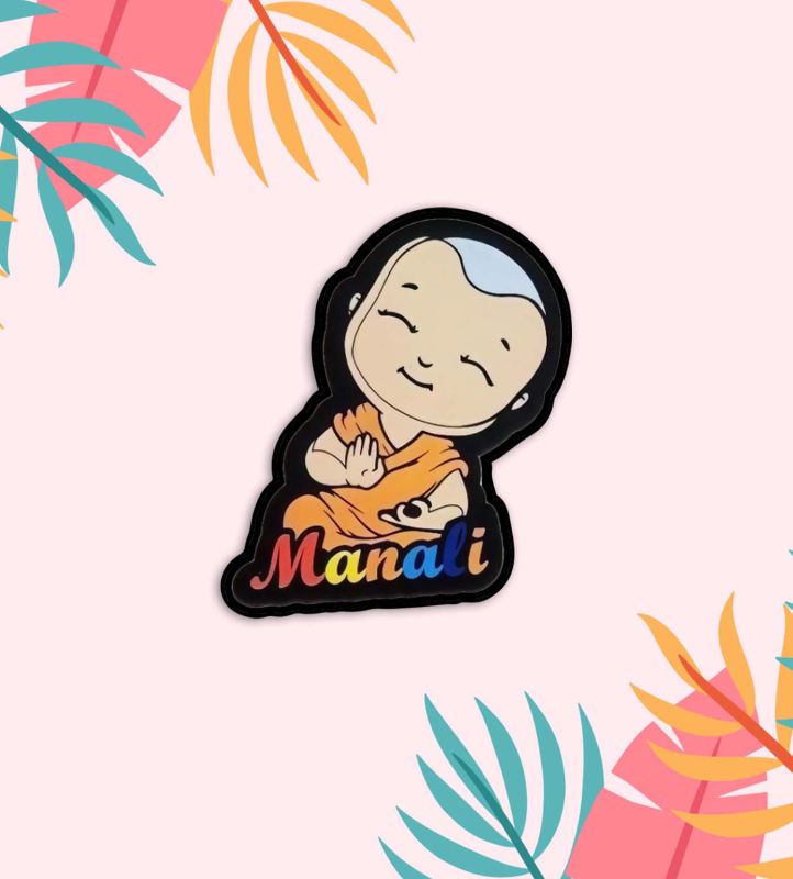 Manali sant Fridge Magnet Wooden Indian States Theme Fridge Magnet for Refrigerator Door, Kitchen  Gift for Travels  Decorative Souvenir Magnet for Fridge