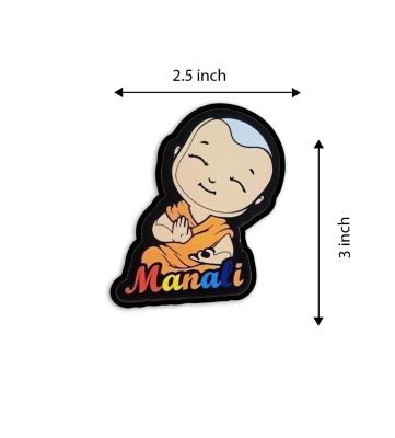 Manali sant Fridge Magnet Wooden Indian States Theme Fridge Magnet for Refrigerator Door, Kitchen  Gift for Travels  Decorative Souvenir Magnet for Fridge