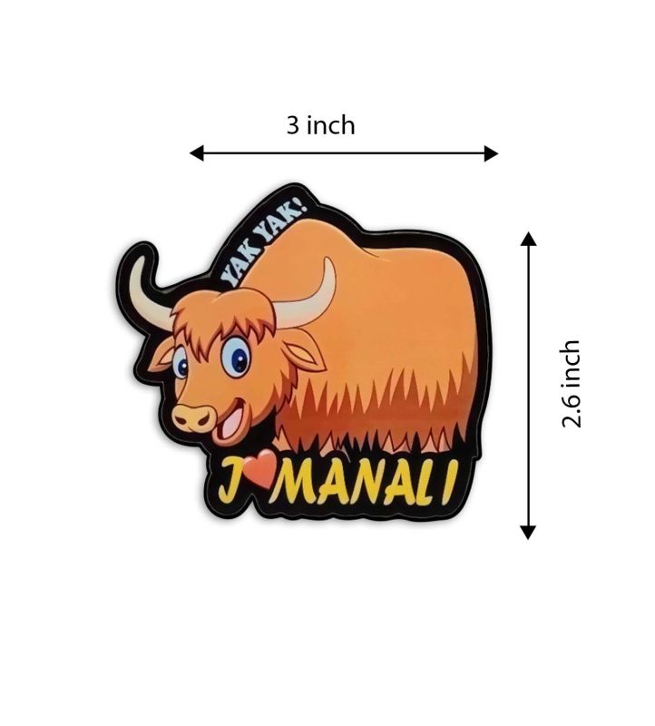 Manali Yak Fridge Magnet Indian States Theme Fridge Magnet for Refrigerator Door, Kitchen  Gift for Travels Decorative Souvenir Magnet for Fridge