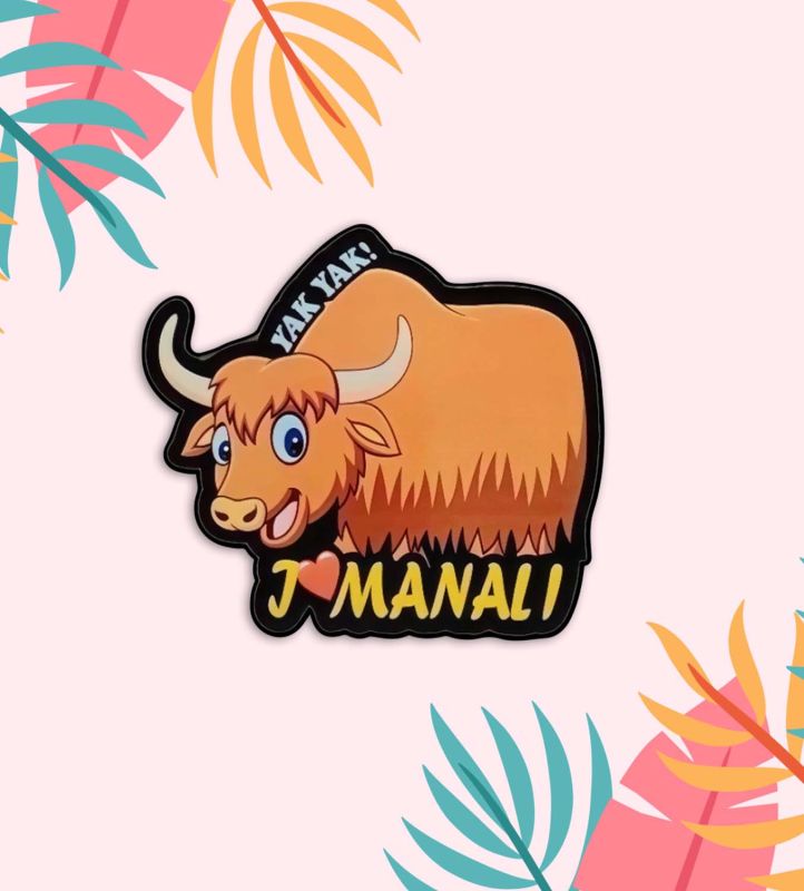 Manali Yak Fridge Magnet Indian States Theme Fridge Magnet for Refrigerator Door, Kitchen  Gift for Travels Decorative Souvenir Magnet for Fridge