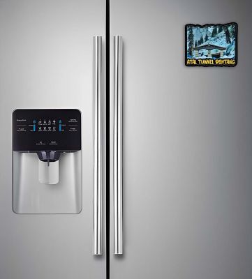 Rohtang Fridge Magnet Wooden Indian States Theme Fridge Magnet for Refrigerator Door, Kitchen Gift for Travels  Decorative Souvenir Magnet for Fridge