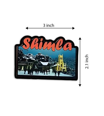 Shimla Fridge Magnet  Wooden Indian States Theme Fridge Magnet for Refrigerator Door, Kitchen & Home Decor  Gift for Travels  Decorative Souvenir Magnet for Fridge
