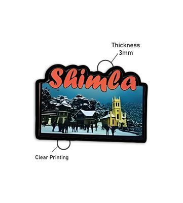 Shimla Fridge Magnet  Wooden Indian States Theme Fridge Magnet for Refrigerator Door, Kitchen & Home Decor  Gift for Travels  Decorative Souvenir Magnet for Fridge