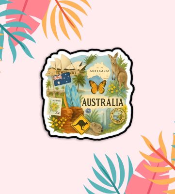 Australia Fridge Magnet  Country Theme Fridge Magnet Souvenir Wooden Refrigerator Stylish Magnet for Kitchen & Home Decor  Fridge Decoration Travel Souvenir Gift