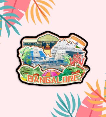 Bangalore Fridge Magnet Souvenir Wooden Refrigerator Stylish Magnet for Kitchen & Home Decor Fridge Decoration Travel Souvenir Gift Country Theme Fridge Magnet