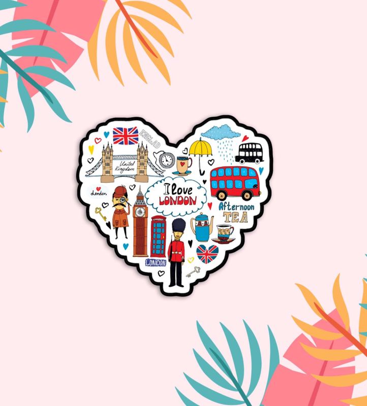 I Love London Country Theme Fridge Magnet Souvenir Wooden Refrigerator Stylish Magnet for Kitchen & Home Decor Fridge Decoration Travel Souvenir Gift