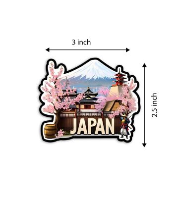 Japan Fridge Magnet  Country Theme Fridge Magnet | Souvenir Wooden Refrigerator Stylish Magnet for Kitchen & Home Decor   Fridge Decoration Trave Souvenir Gift